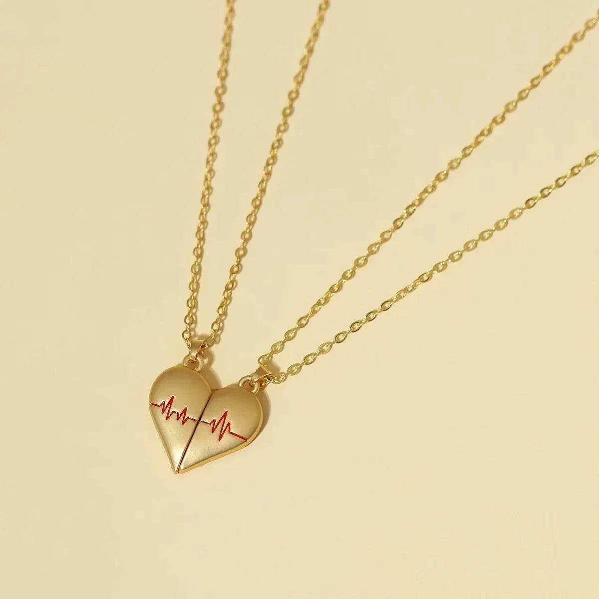 Magnetic Heartbeat Necklace for Couples - Shop Now! - ZA-Zola