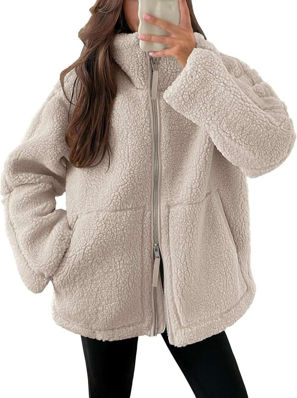 Winter Fleece Jacket Women | Lapel Zip-Up Coat - ZA-Zola