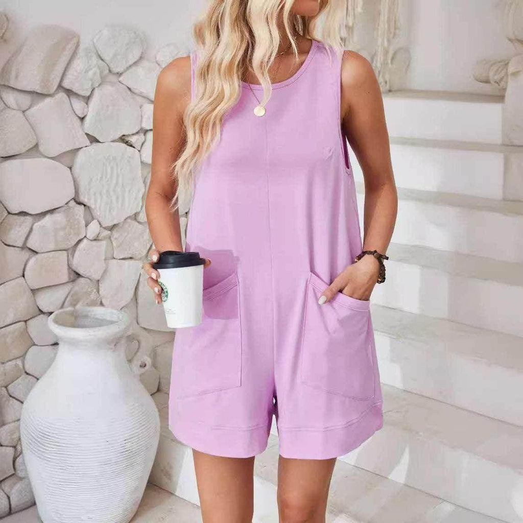 Women’s Cotton Sleeveless Summer Jumpsuit - ZA-Zola