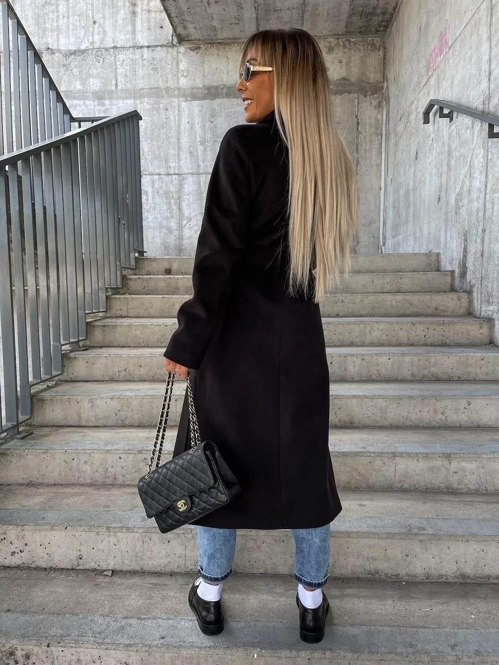 Women’s Double-Breasted Lapel Jacket With Belt Winter Coat - ZA-Zola
