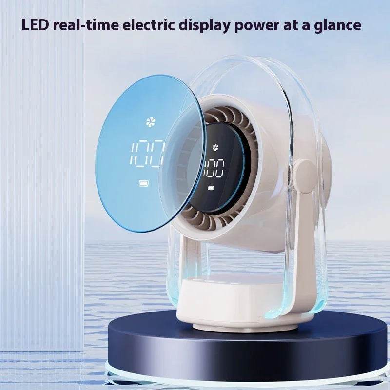 Digital Display 3D Suspension Cold Air Desktop Fan - ZA-Zola
