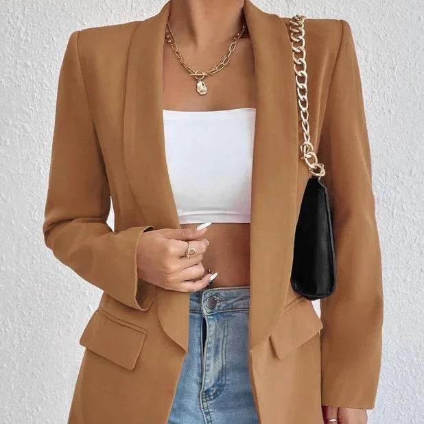 Women's Winter Rose Suit Lapel Jacket - ZA-Zola