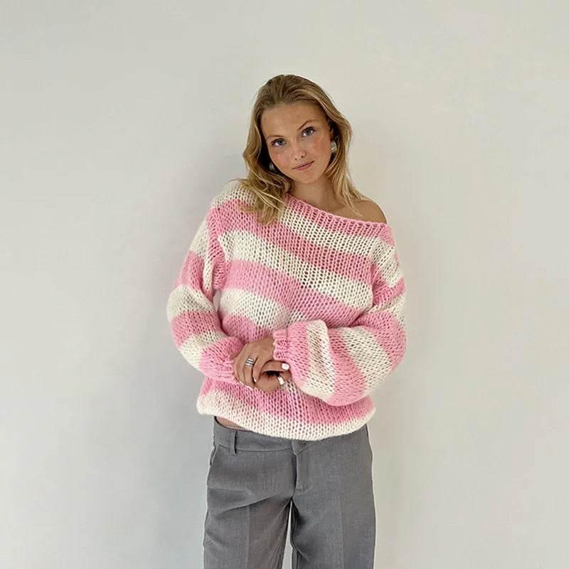 Loose Striped Pullover Sweater – ZA-Zola - ZA-Zola