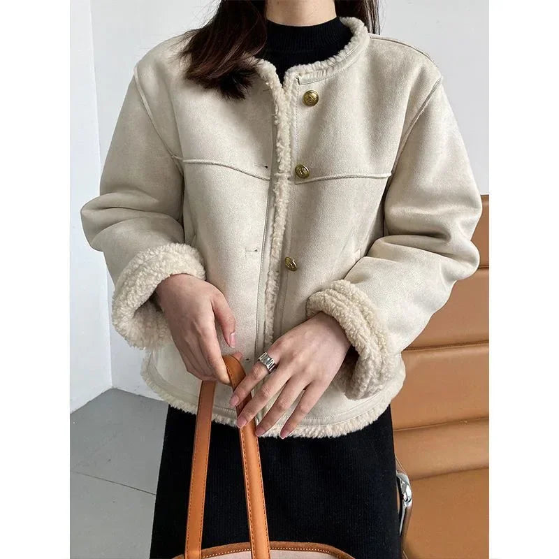 Lamb Plush Coat Women | Thick Winter Fur Jacket - ZA-Zola