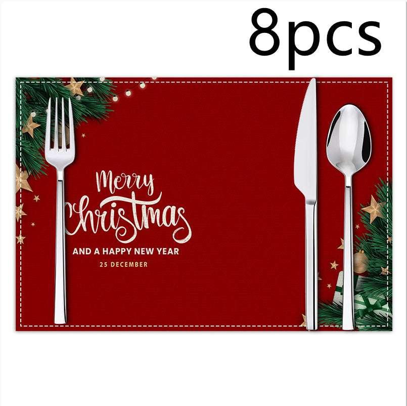 Christmas Linen Placemat – Holiday Table Décor & Blessing Letters - ZA-Zola