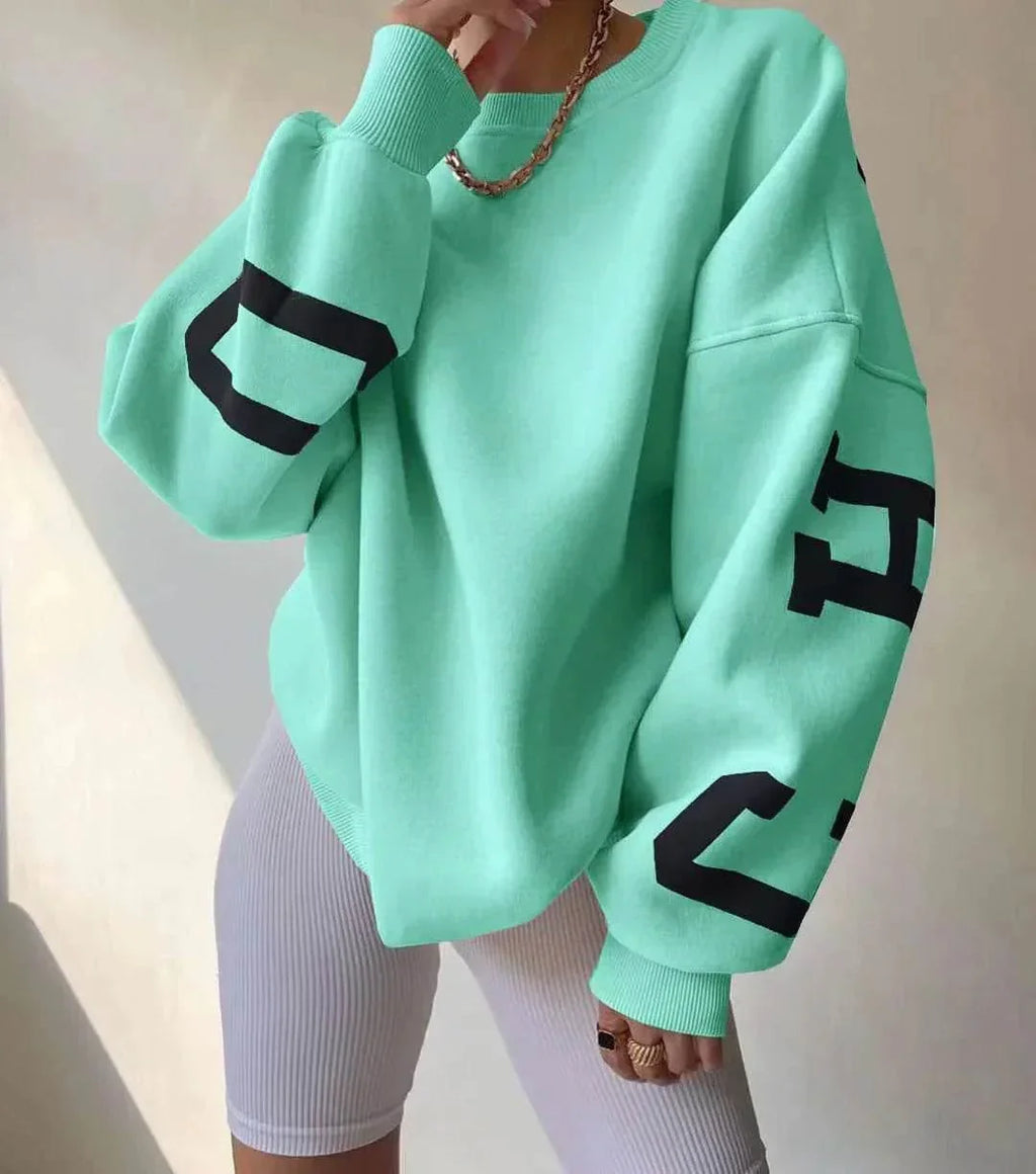 Buy Women's Casual Print Sweater – Stay Cozy & Stylish! - ZA-Zola