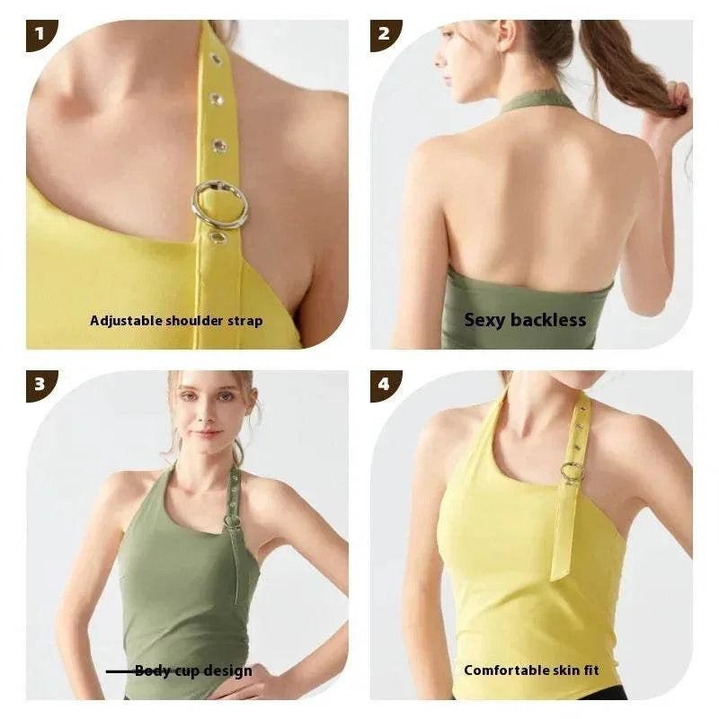 Women's Halter Sports Bra – Padded & Supportive! - ZA-Zola