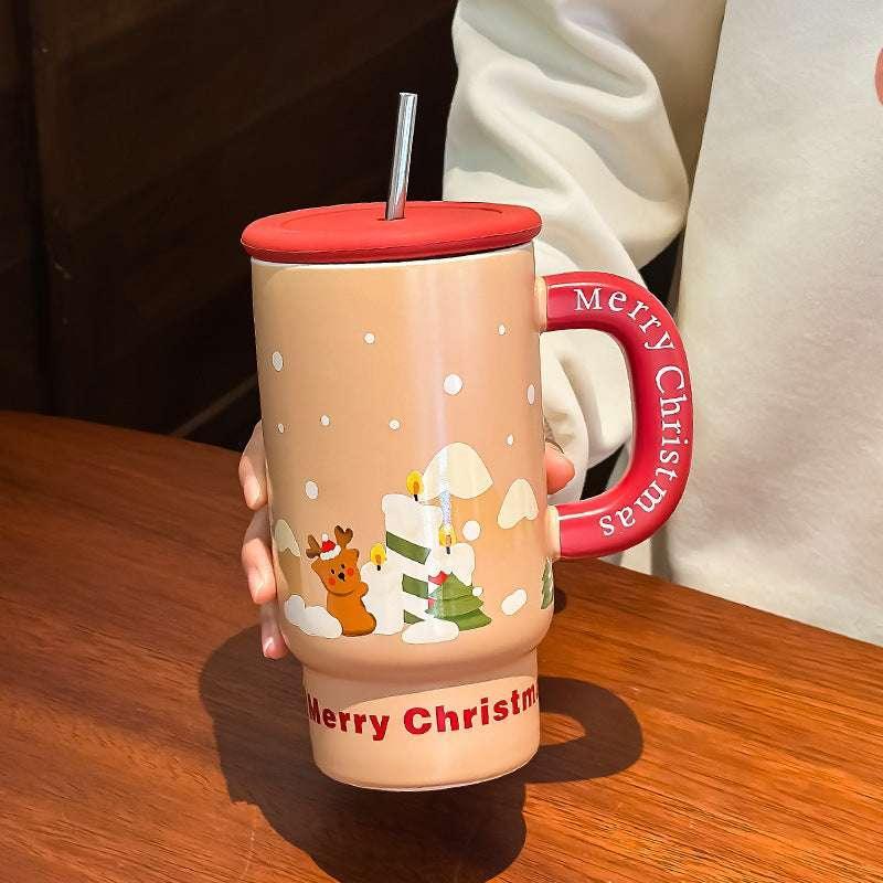 Christmas Ceramic Cup – Large 800ml Festive Mug Gift for Holidays - ZA-Zola