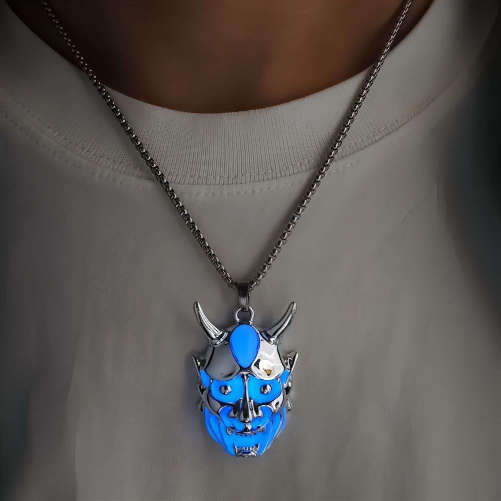 ZA-Zola Men’s Ghost Mask Luminous Necklace - ZA-Zola