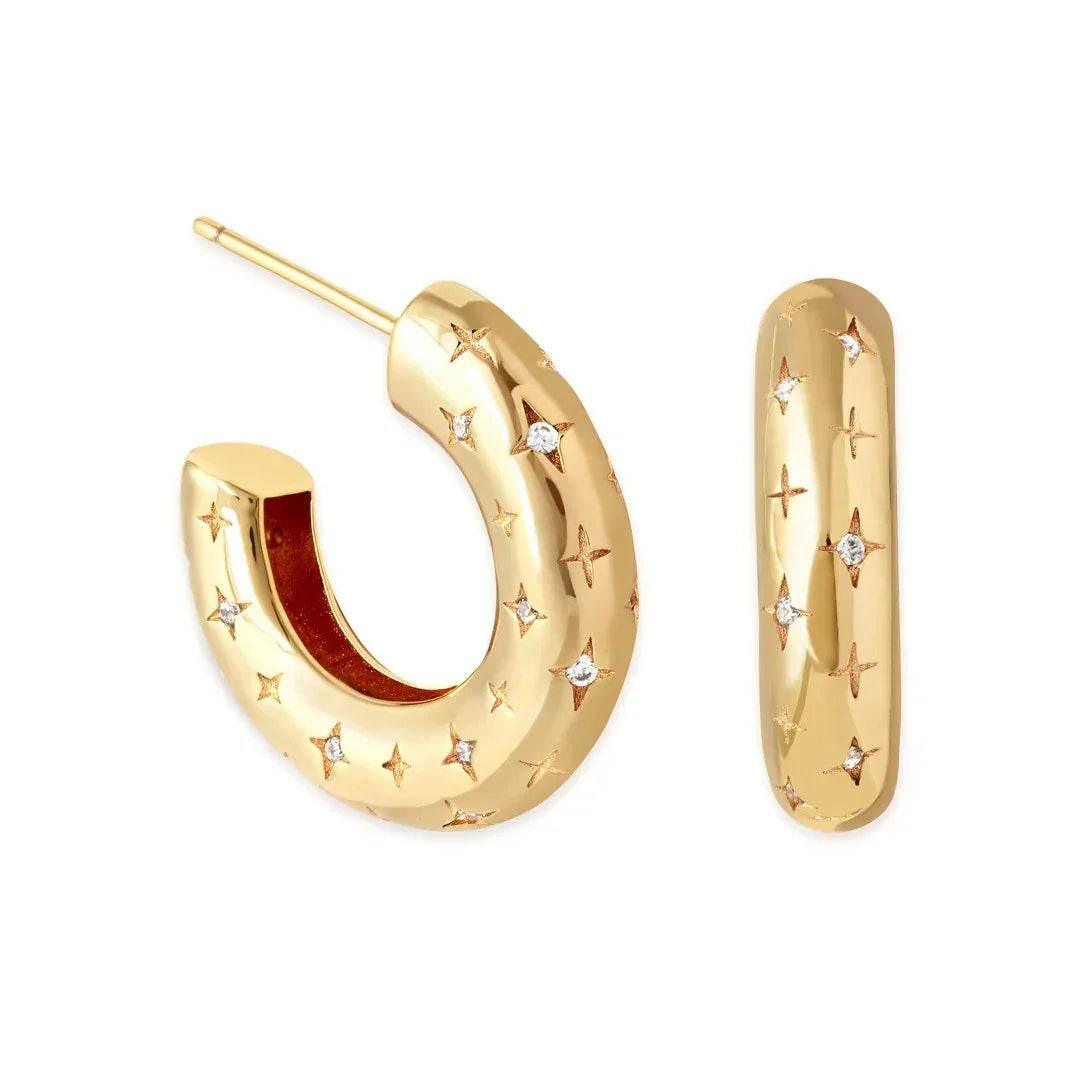 Star & Moon Stud Earrings – Celestial INS Style - ZA-Zola