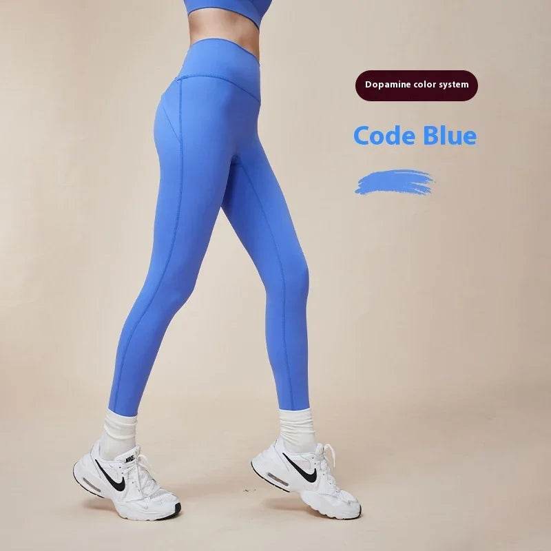 Cross Hip Lifting High Waist Yoga Pants – Waist-Slimming Design - ZA-Zola
