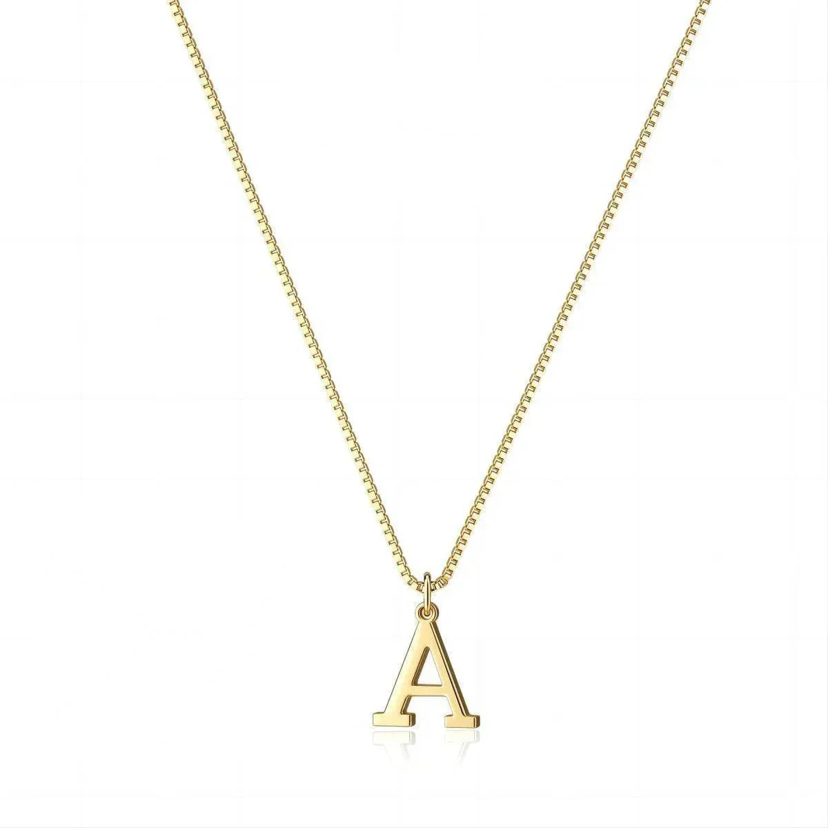 Gold Letter Pendant Necklace – Personalized Charm - ZA-Zola