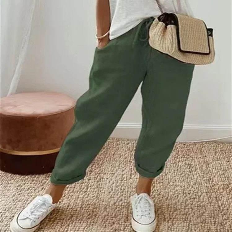 Cotton Linen Casual Pants for Women - ZA-Zola
