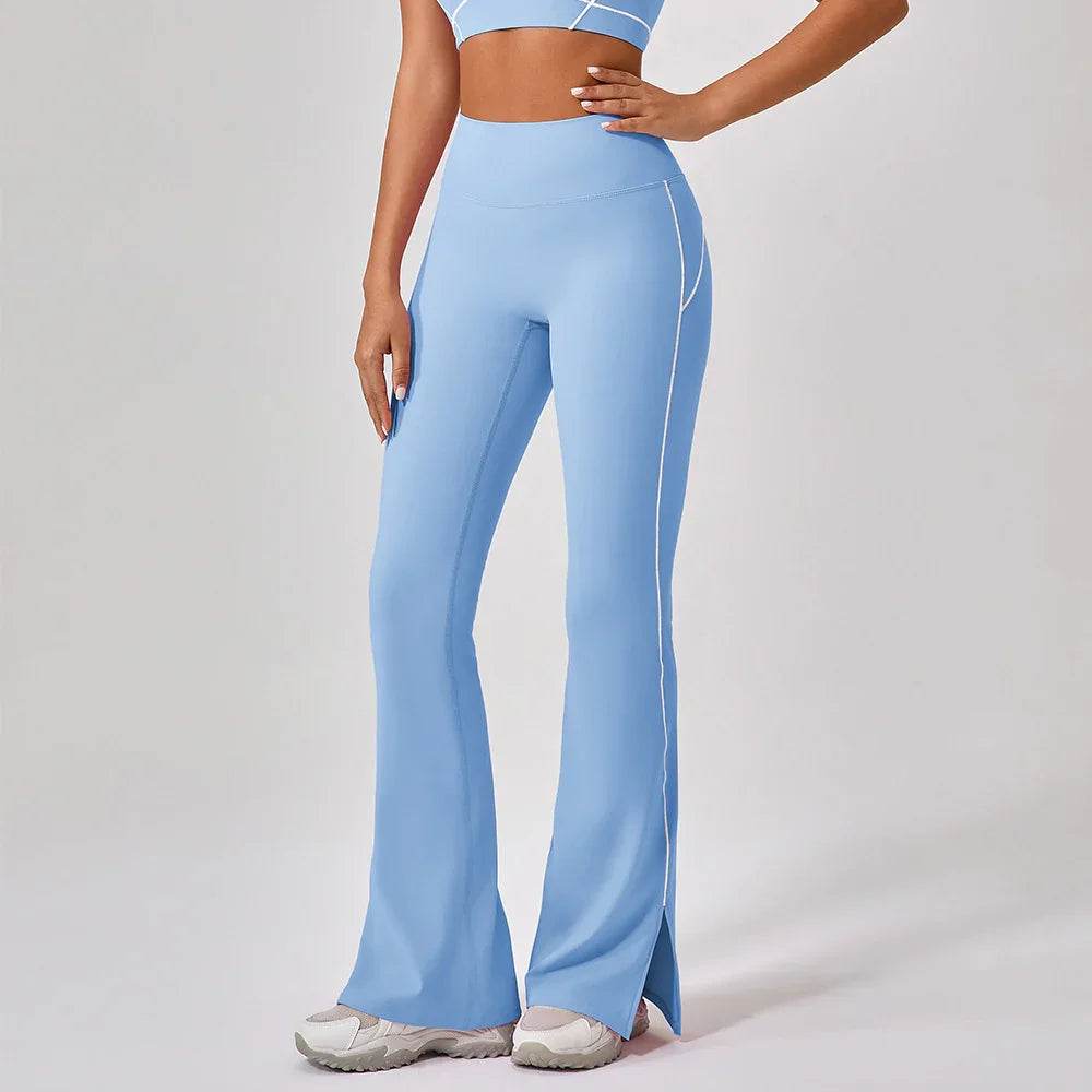 High Waist Flared Yoga Pants – Nude Feel Comfort - ZA-Zola