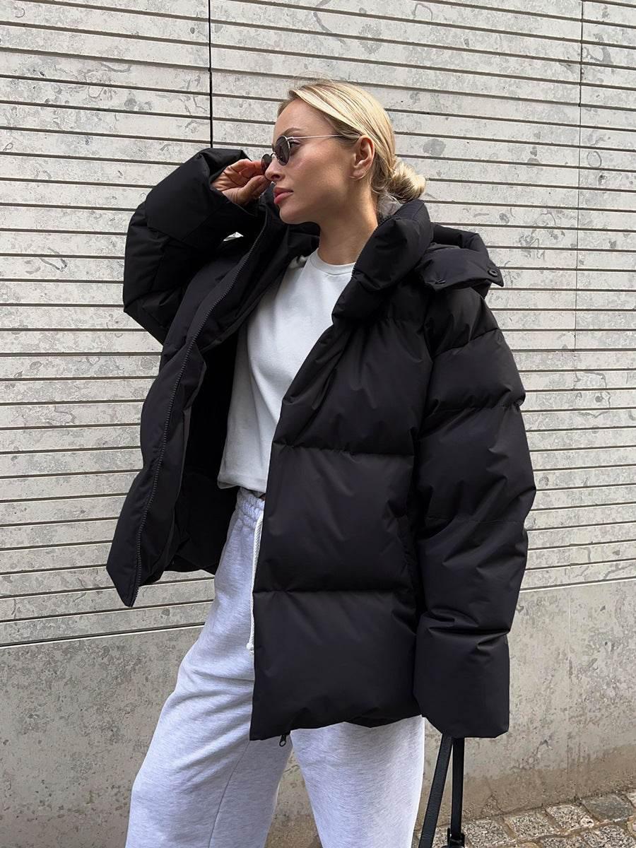 Fashion Cotton Jacket with Removable Hood – Warm Winter Coat - ZA-Zola