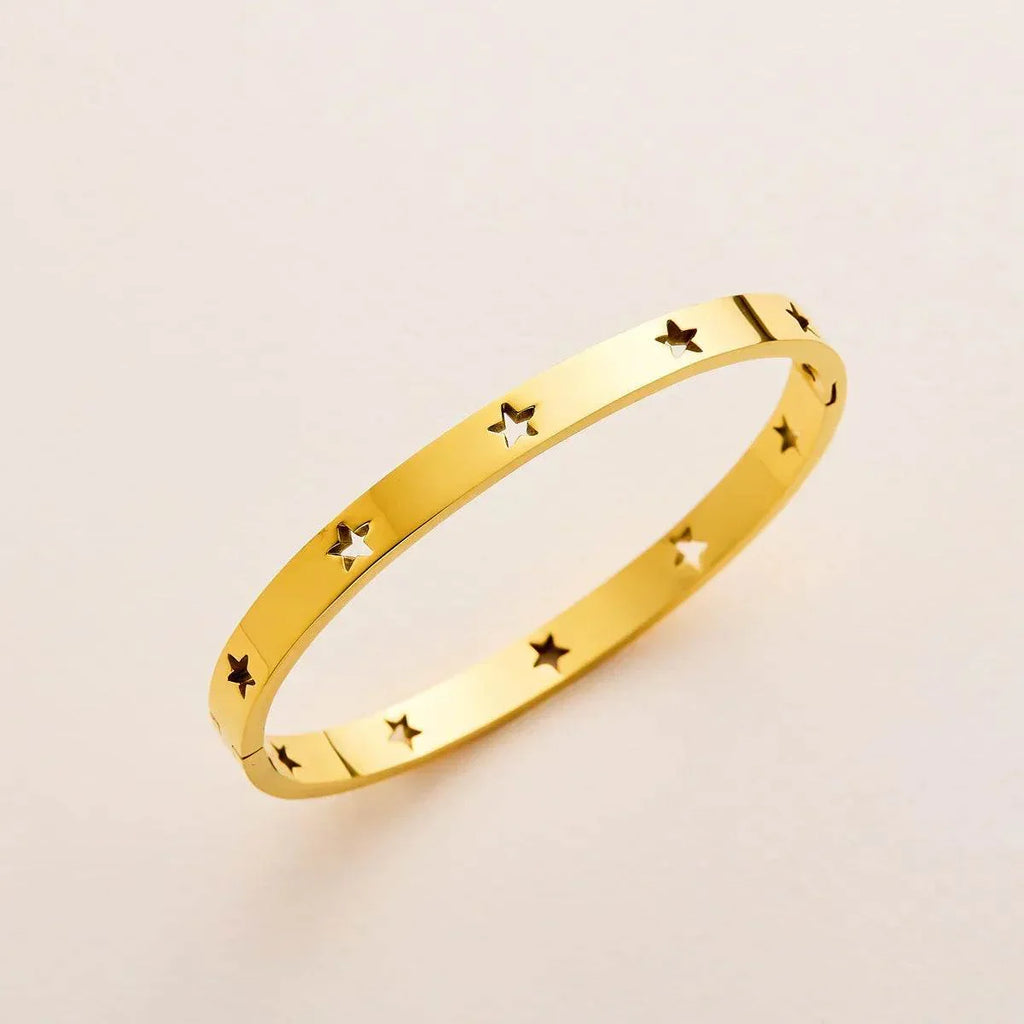 Hollow Pentagram Titanium Steel Bracelet | Unisex Design - ZA-Zola