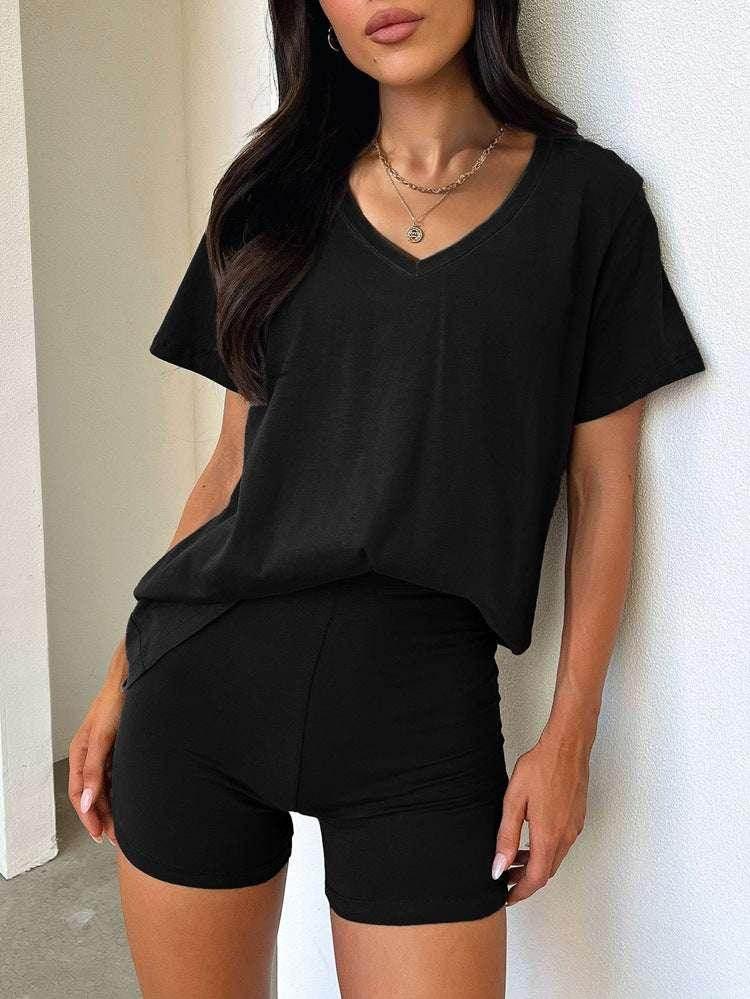 V-Neck Casual Suit – Shop Now for Effortless Elegance! - ZA-Zola