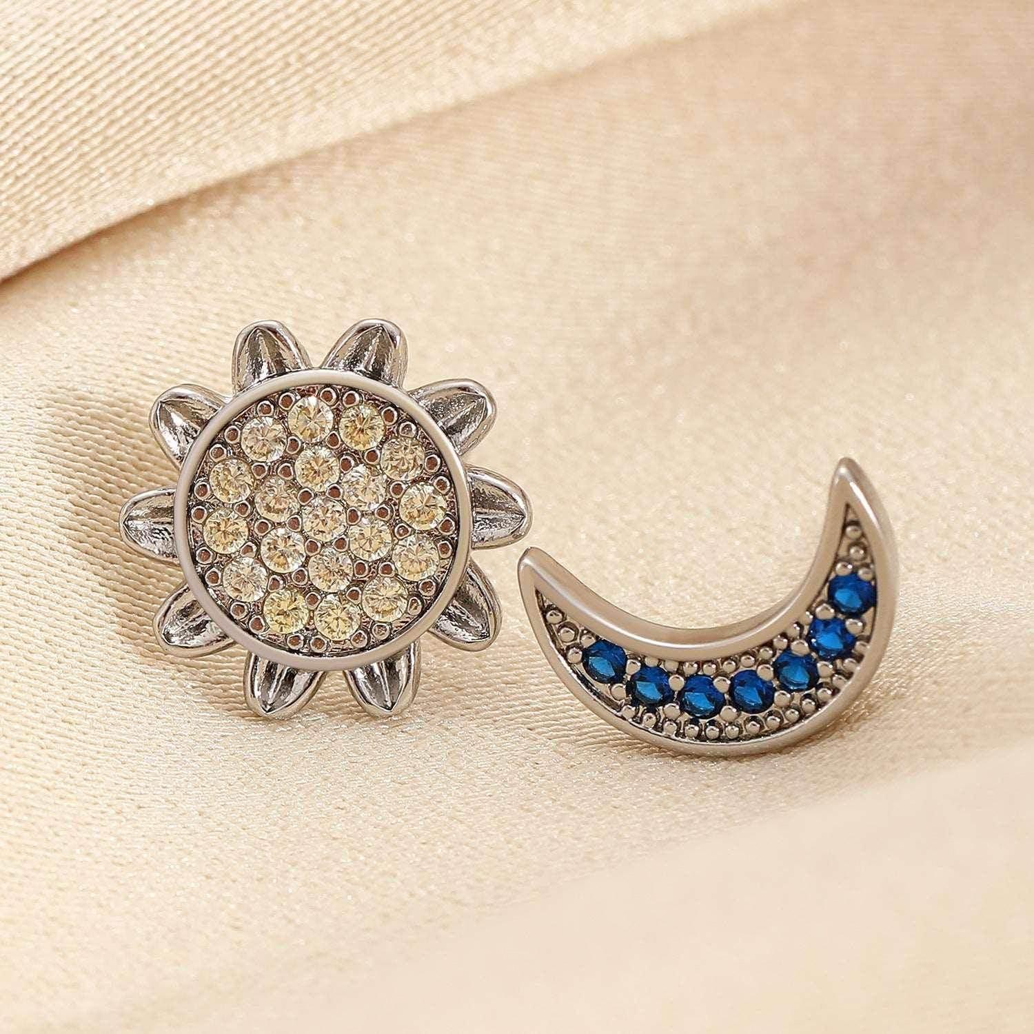 Sun & Moon Diamond Stud Earrings – Shop Now! - ZA-Zola