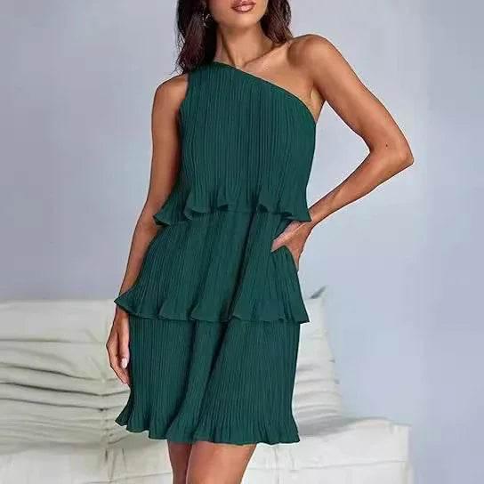 Layered Hem Sleeveless Dress – Summer Chic Look - ZA-Zola