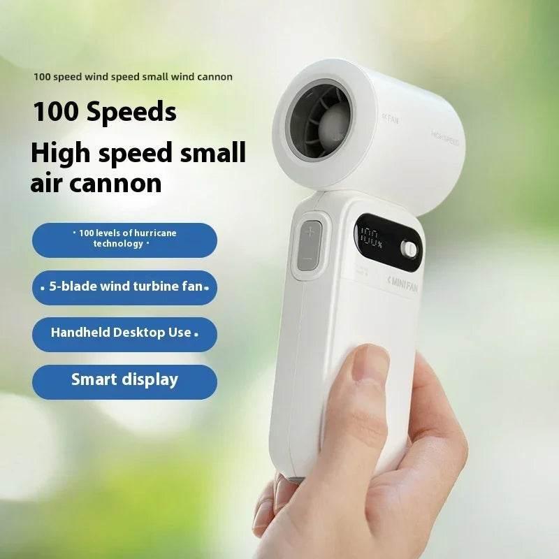 Samart Mini Fan Mini Turbine Fan – 100-Speed Smart Display – ZA-Zola