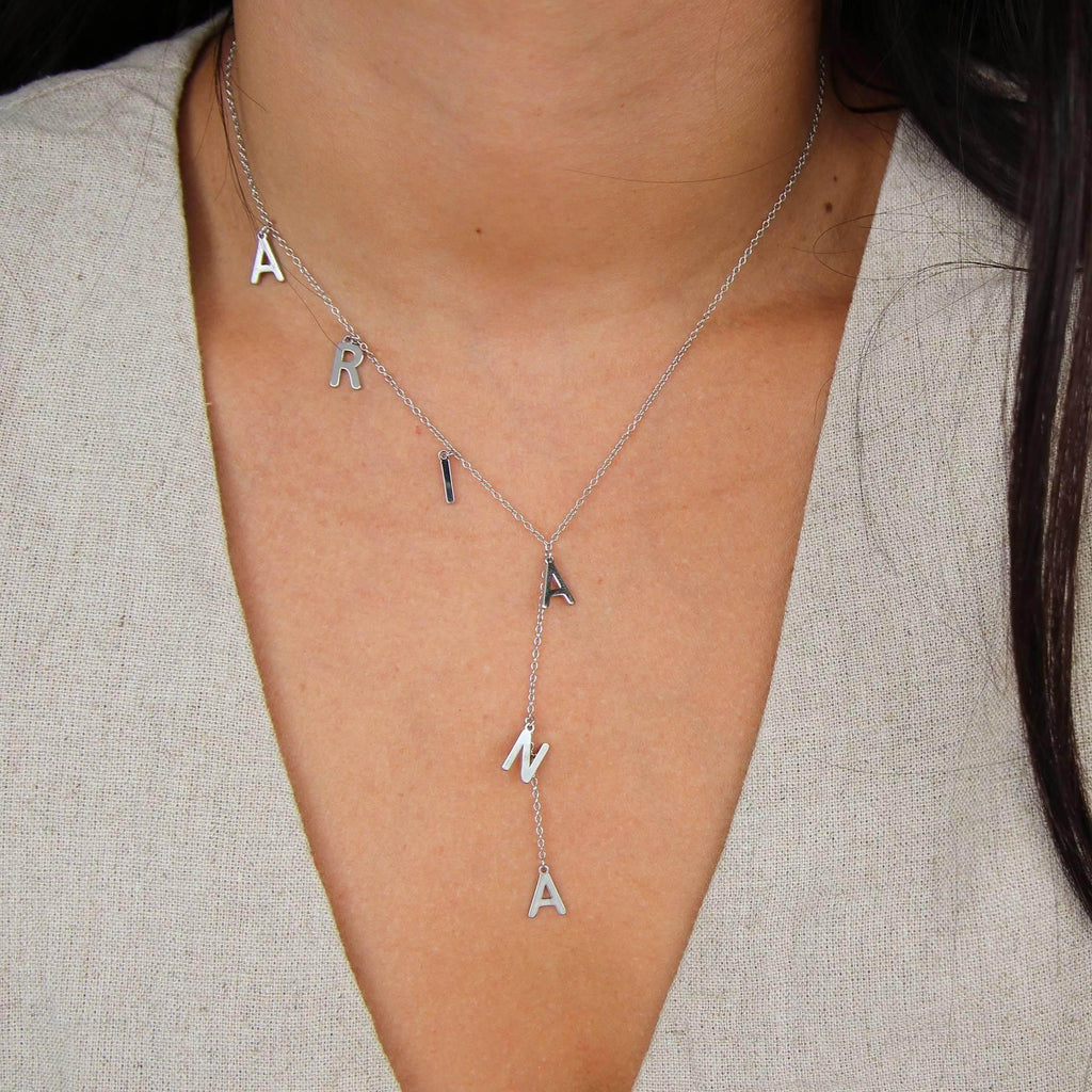 Lariat Name Necklace – Dainty Personalized Jewelry - ZA-Zola