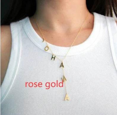 Lariat Name Necklace – Dainty Personalized Jewelry - ZA-Zola