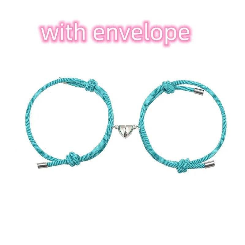 Magnetic Nylon Love Bracelet Pair – Adjustable Fit - ZA-Zola