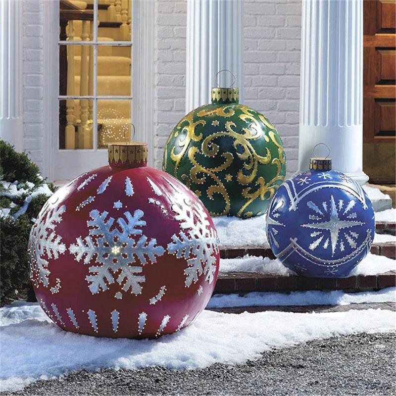 Inflatable Christmas Ornament Ball 60CM Outdoor PVC - ZA-Zola