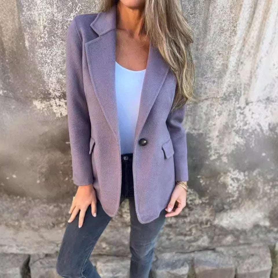Short Blazer Jacket Women Winter Commuter - ZA-Zola
