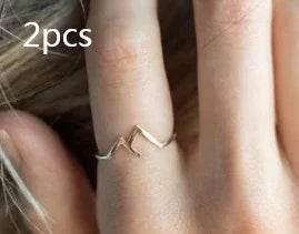 Mountain Shaped Copper Ring for Women - ZA-Zola