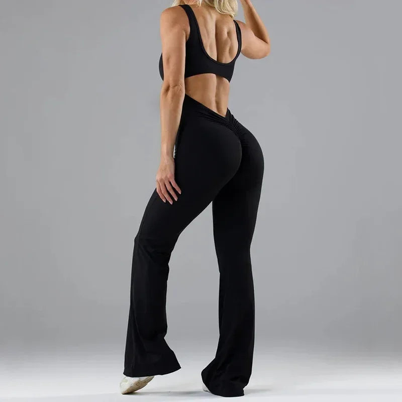 Tight Yoga Bodysuit Casual Hollow Seamless Jumpsuit for Women - ZA-Zola