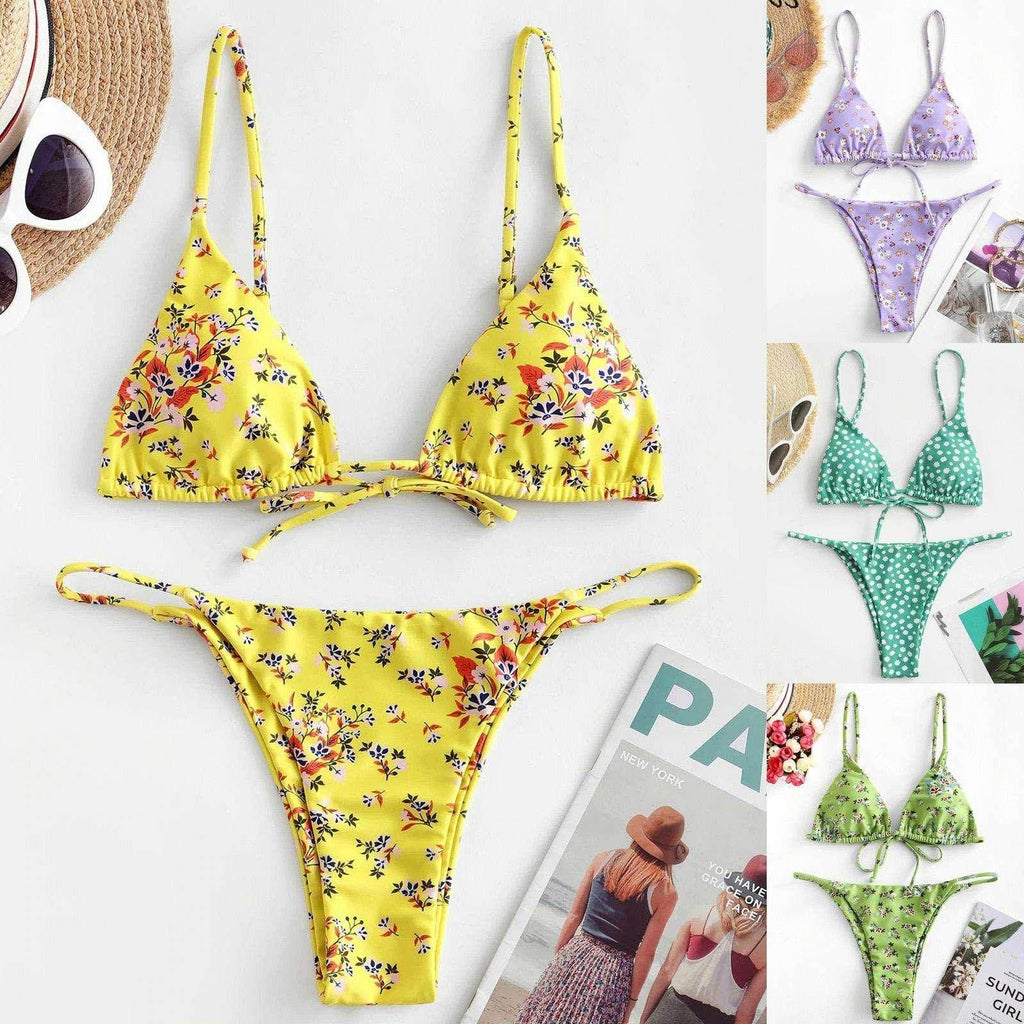 Summer Flowers Bikini | Sexy Push-Up Swimsuit – Buy Now - ZA-Zola