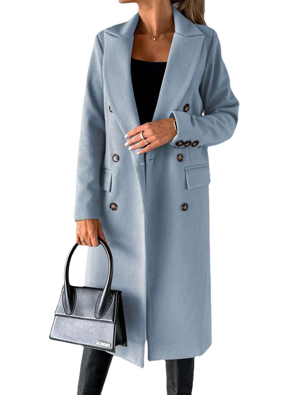 Double Breasted Lapel Coat Women Winter Jacket - ZA-Zola