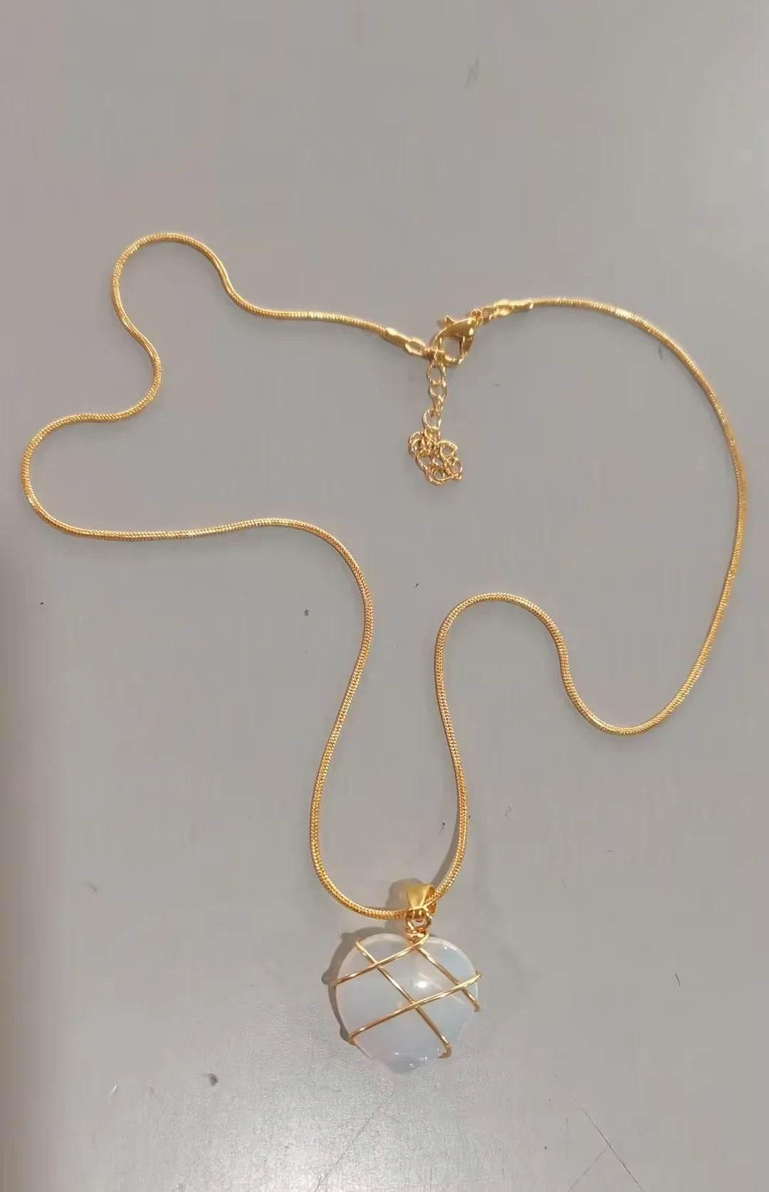 Princess Heart Moonstone Necklace – Fairy-Tale Gift - ZA-Zola