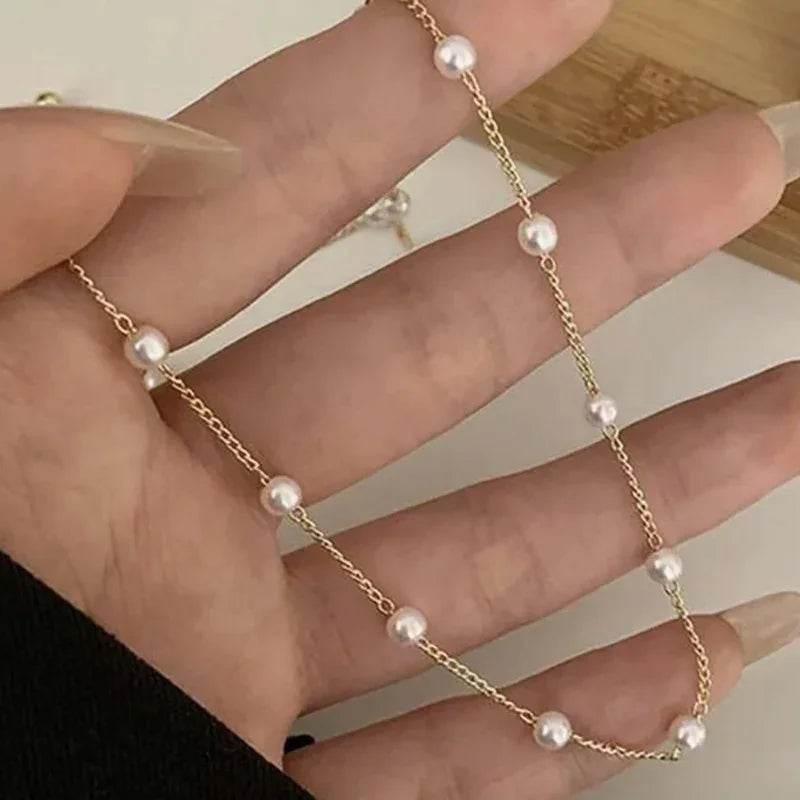 Retro Pearl Pendant Necklace – Elegant & Minimalist - ZA-Zola