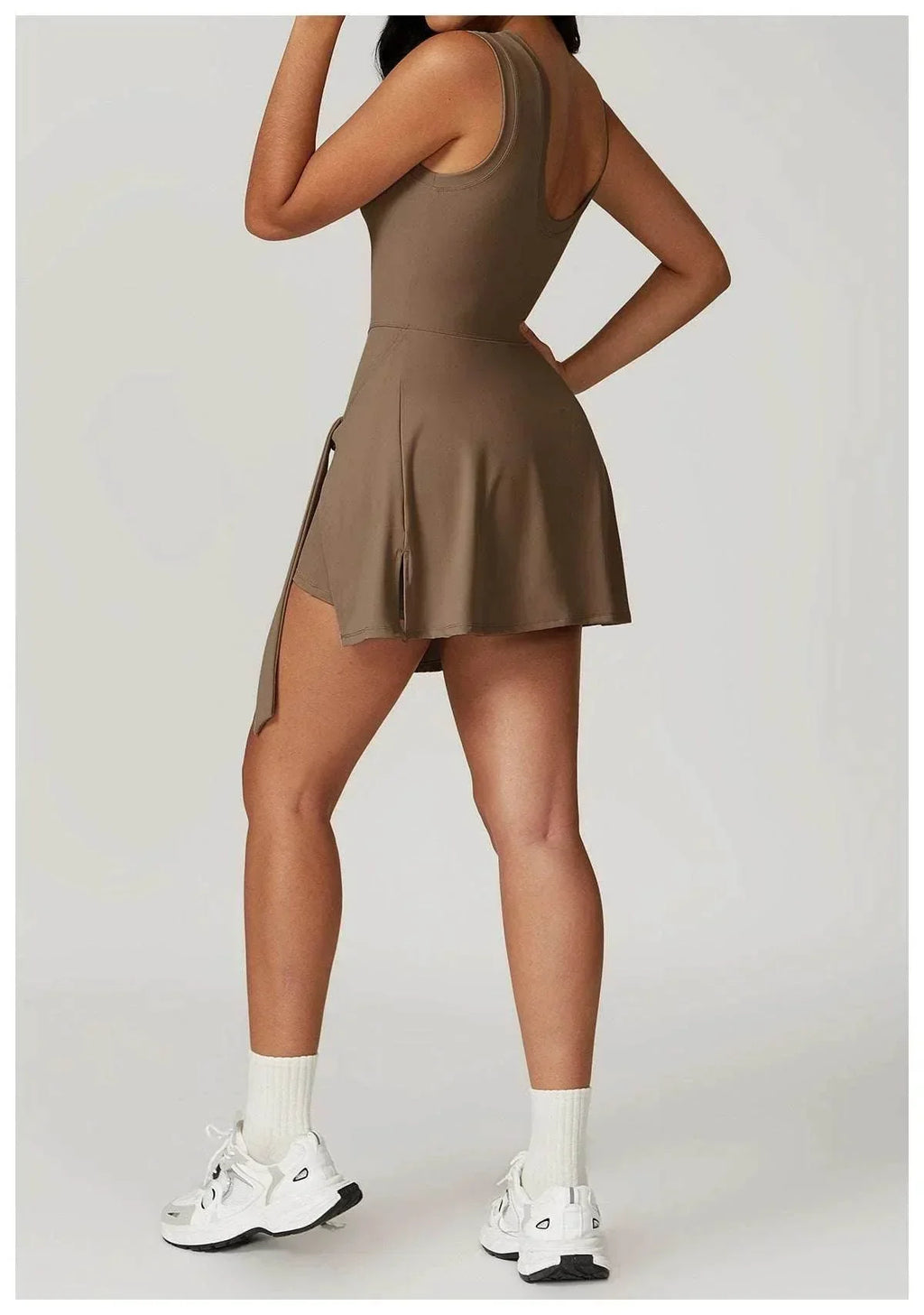 Fake Two-Piece Tight Sports Dress – Women's Fitness Wear - ZA-Zola