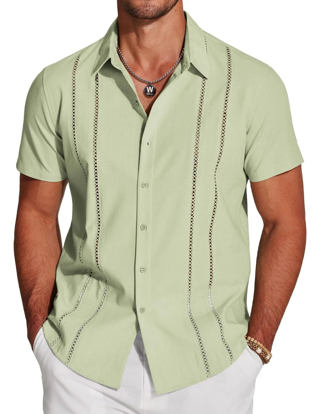 Men’s Hawaii Holiday Linen Shirt | Trendy Wild Summer Lapel Shirt
