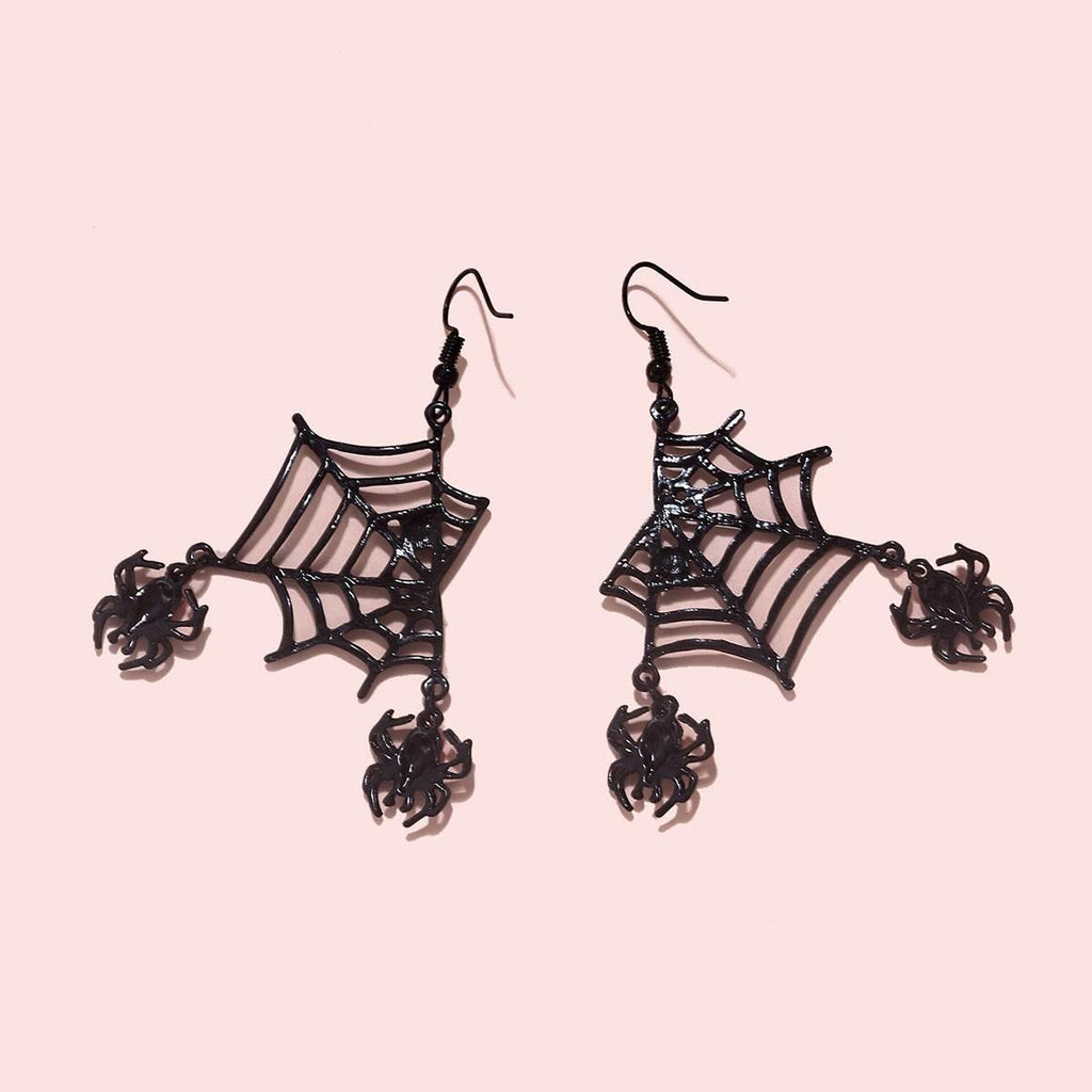 ZA-Zola Spider Web Earrings Gothic Chic - ZA-Zola
