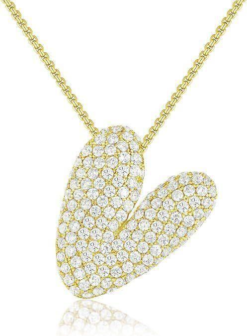 Zircon Balloon Letter Pendant Necklace for Women - ZA-Zola