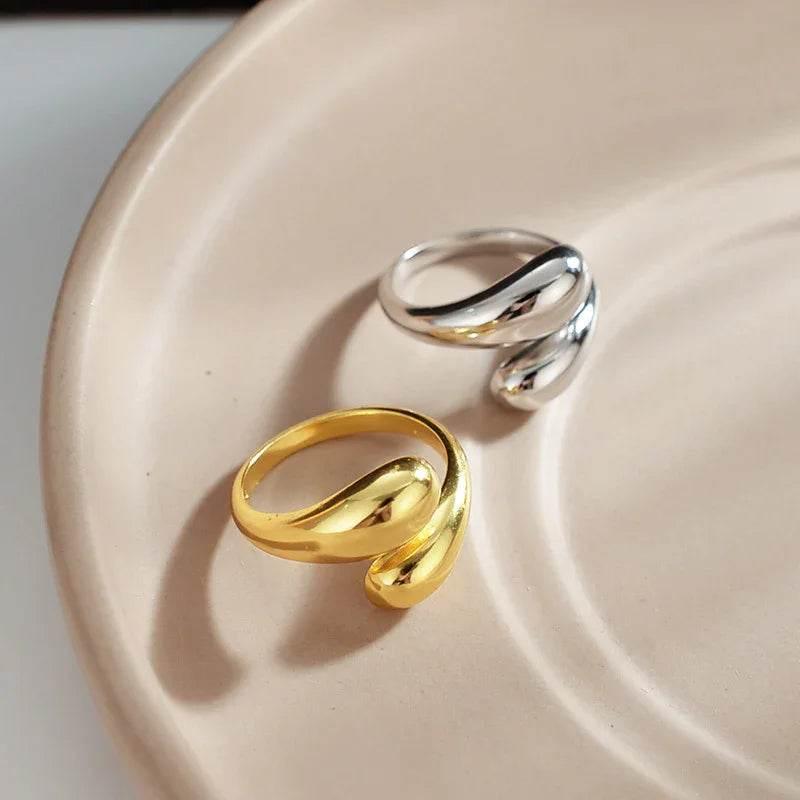 Cora Adjustable Gold Ring – Elegant Geometric Style - ZA-Zola