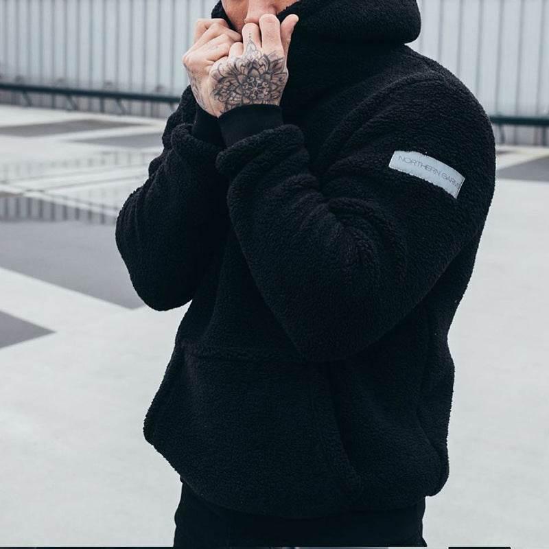 Men's Hoodies Pullover | Plush Hooded Sweatshirt with Pocket - ZA-Zola