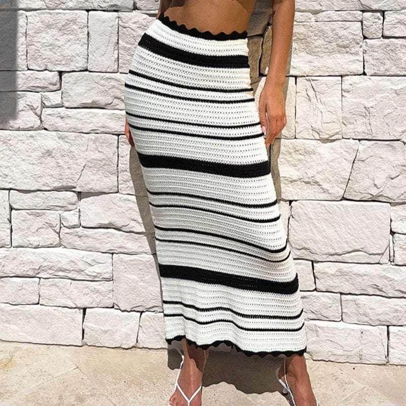 Chic Women's Striped Holiday Casual Dress Suit | Trendy & Comfortable - ZA-Zola