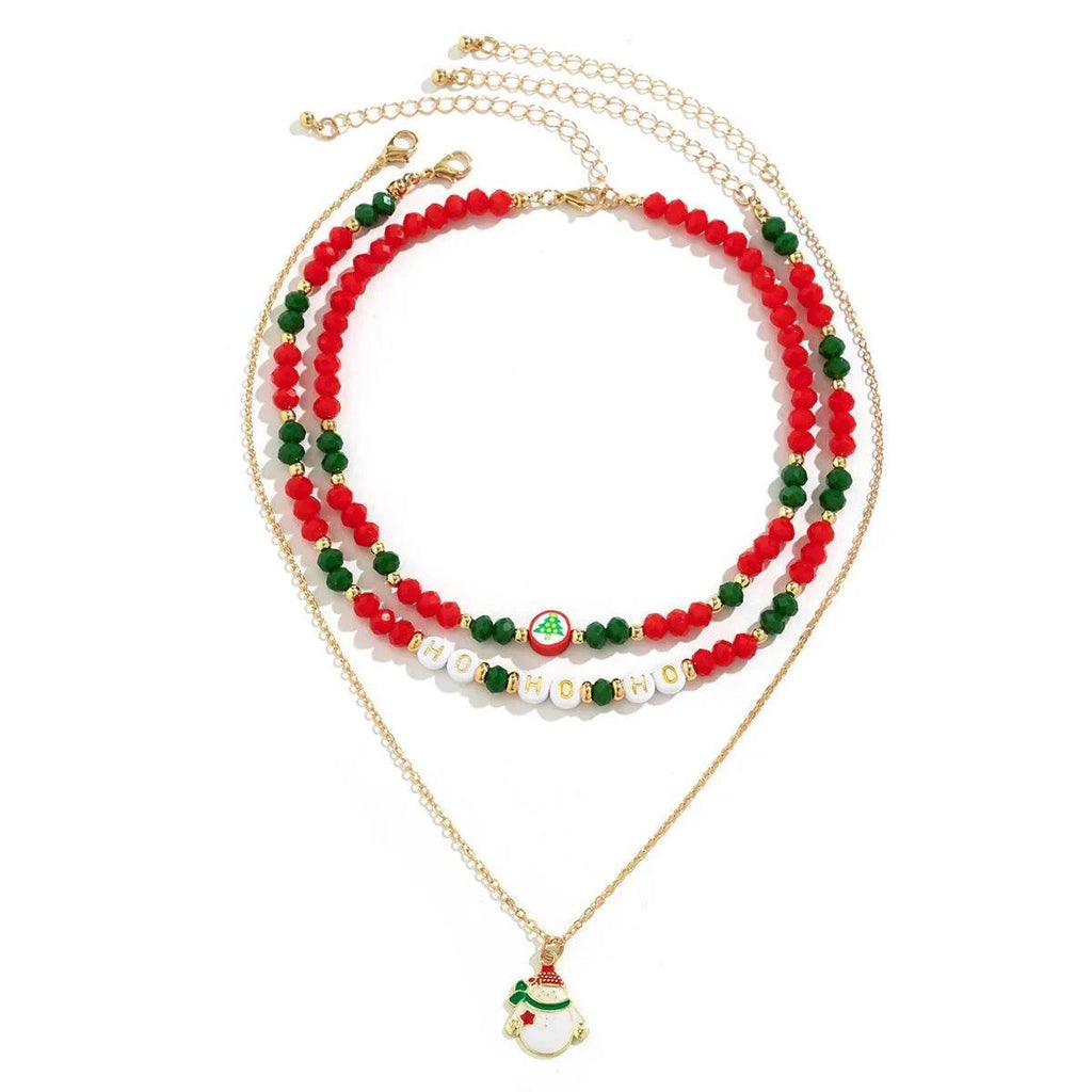 Shop Christmas Snowman Necklace – Festive Crystal Charm - ZA-Zola