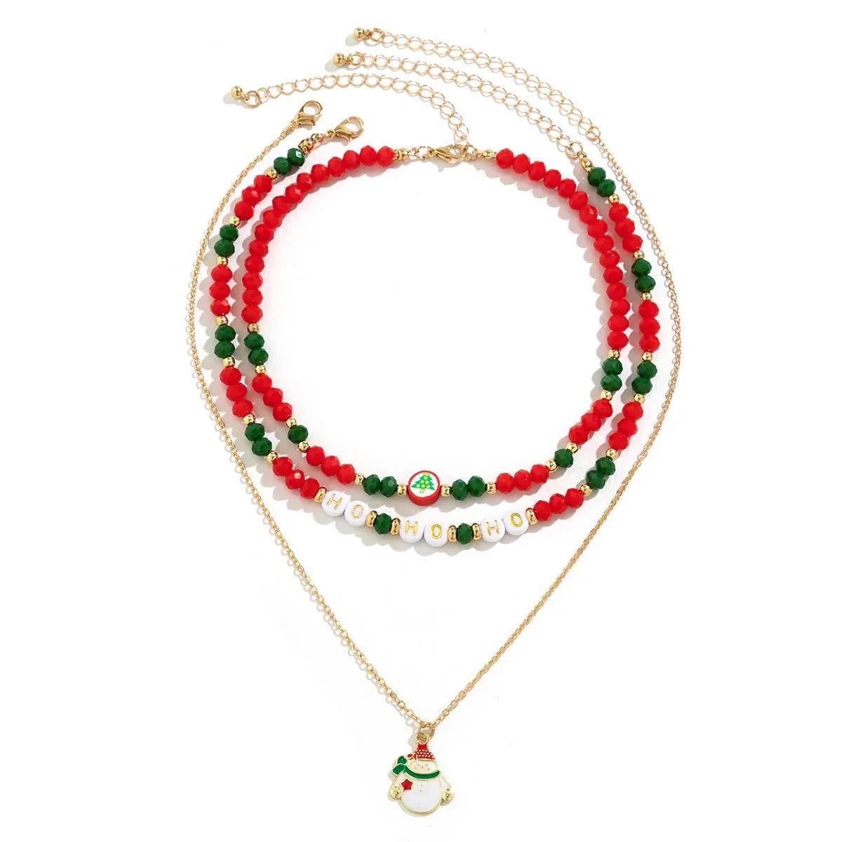 Shop Christmas Snowman Necklace – Festive Crystal Charm - ZA-Zola