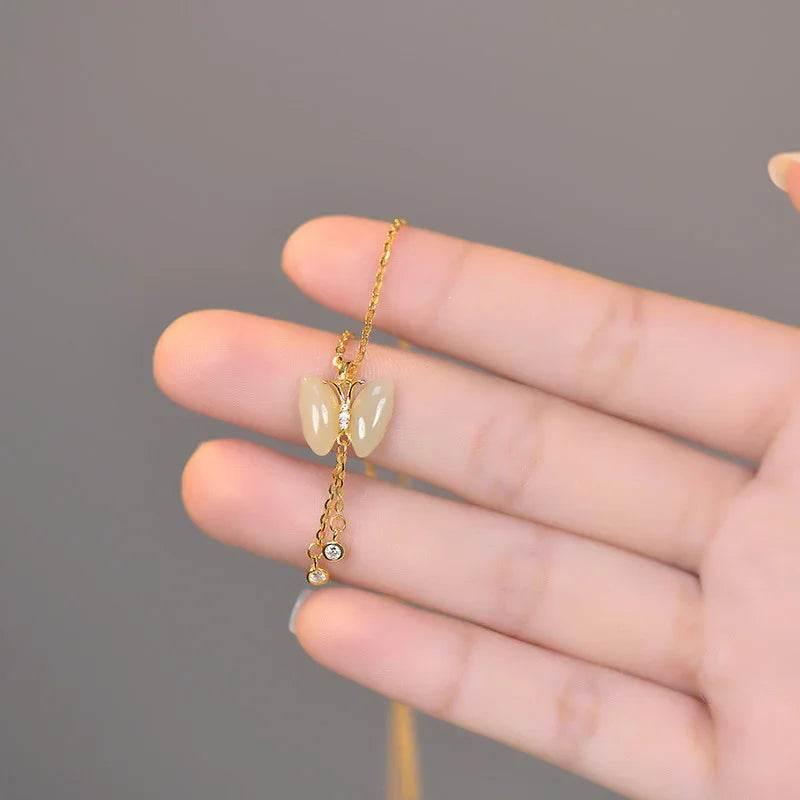 Shop Butterfly Tassel Necklace – S925 Sterling Silver - ZA-Zola
