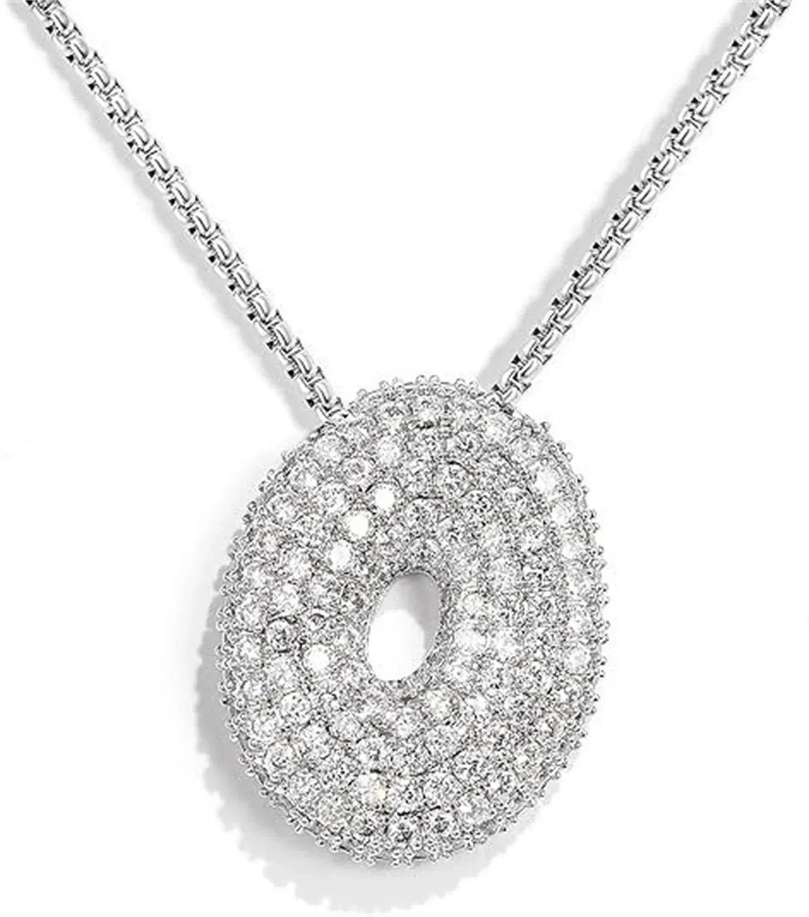 Zircon Balloon Letter Pendant Necklace for Women - ZA-Zola