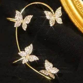 Butterfly Bow Ear Clip Earrings – Gold & Silver - ZA-Zola