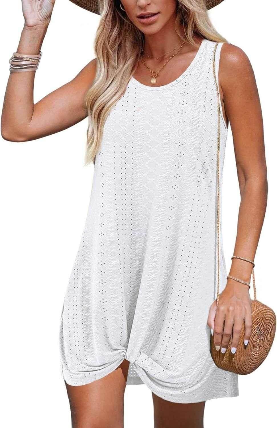 Hollow Out Sleeveless Beach Dress – S to XXL - ZA-Zola