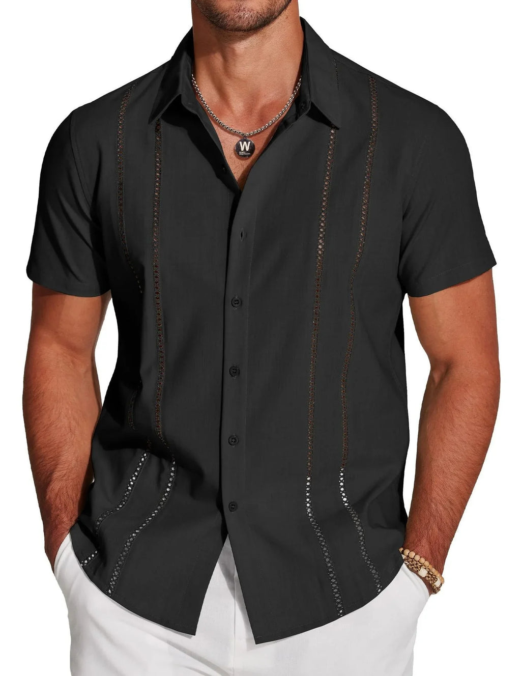 Men’s Hawaii Holiday Linen Shirt | Trendy Wild Summer Lapel Shirt