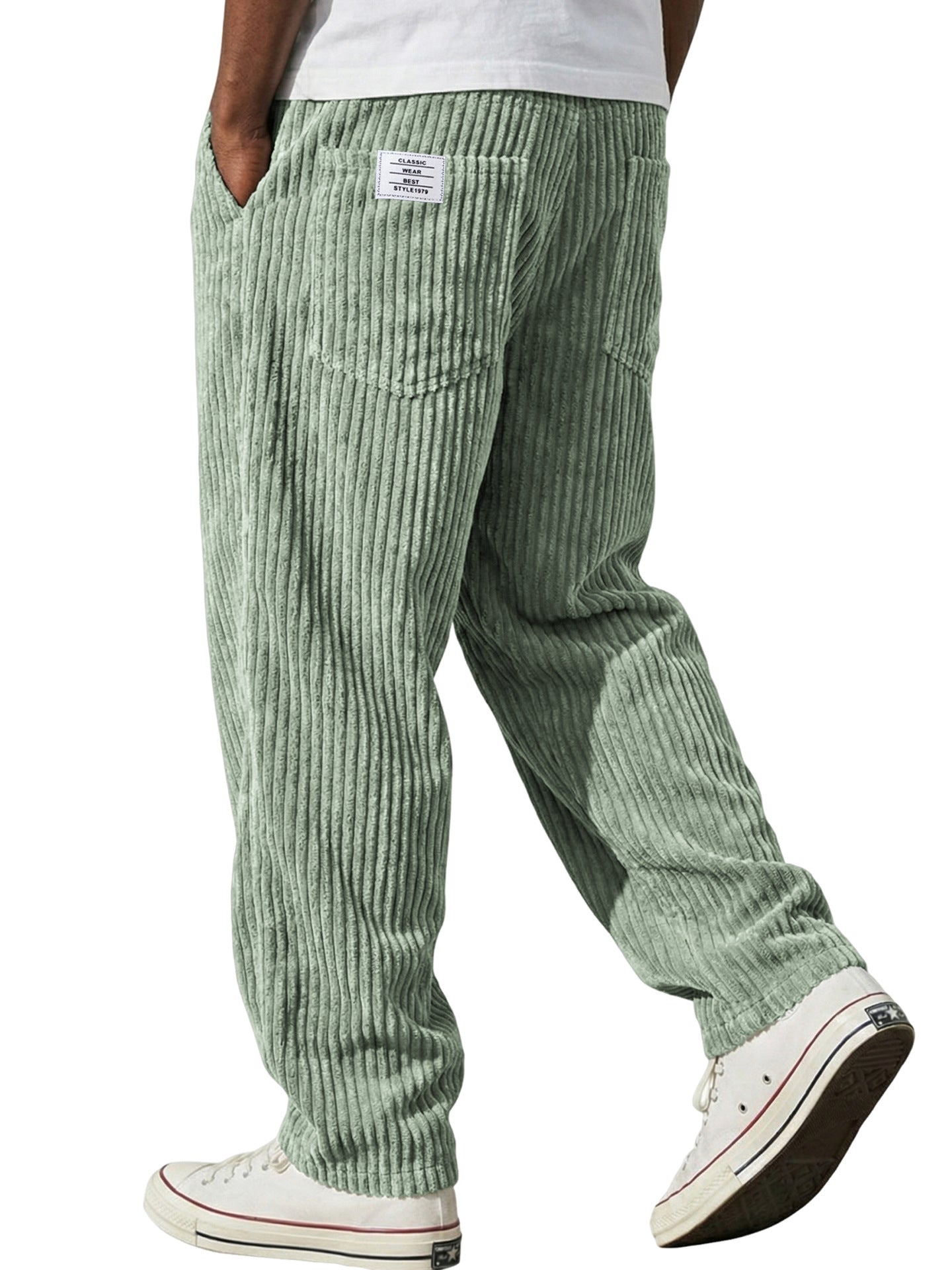Men's Retro Corduroy Straight-Leg Pants | Vintage Casual